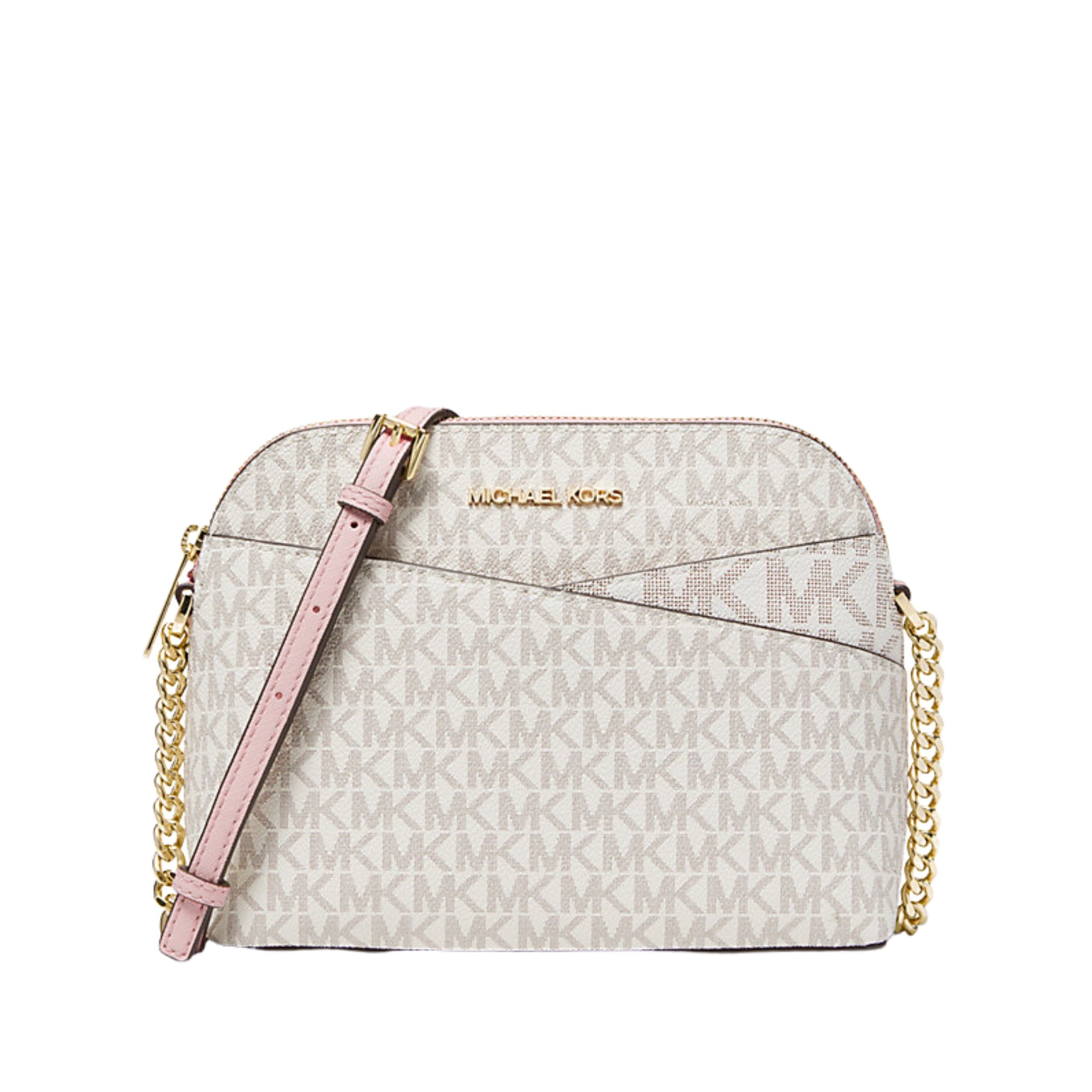 Michael Kors Jet Set Travel Medium Logo Dome Crossbody Bag