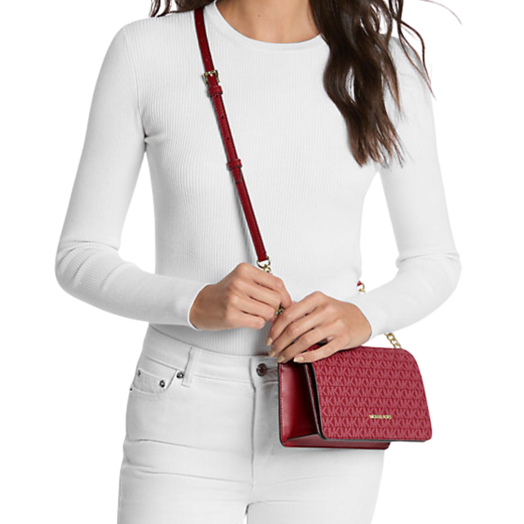 Michael Kors Jet Set Medium Signature Logo Crossbody Bag