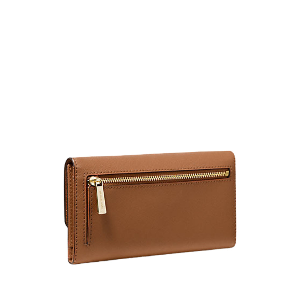 Michael Kors Jet Set Travel Crossgrain Leather Tri-Fold Wallet