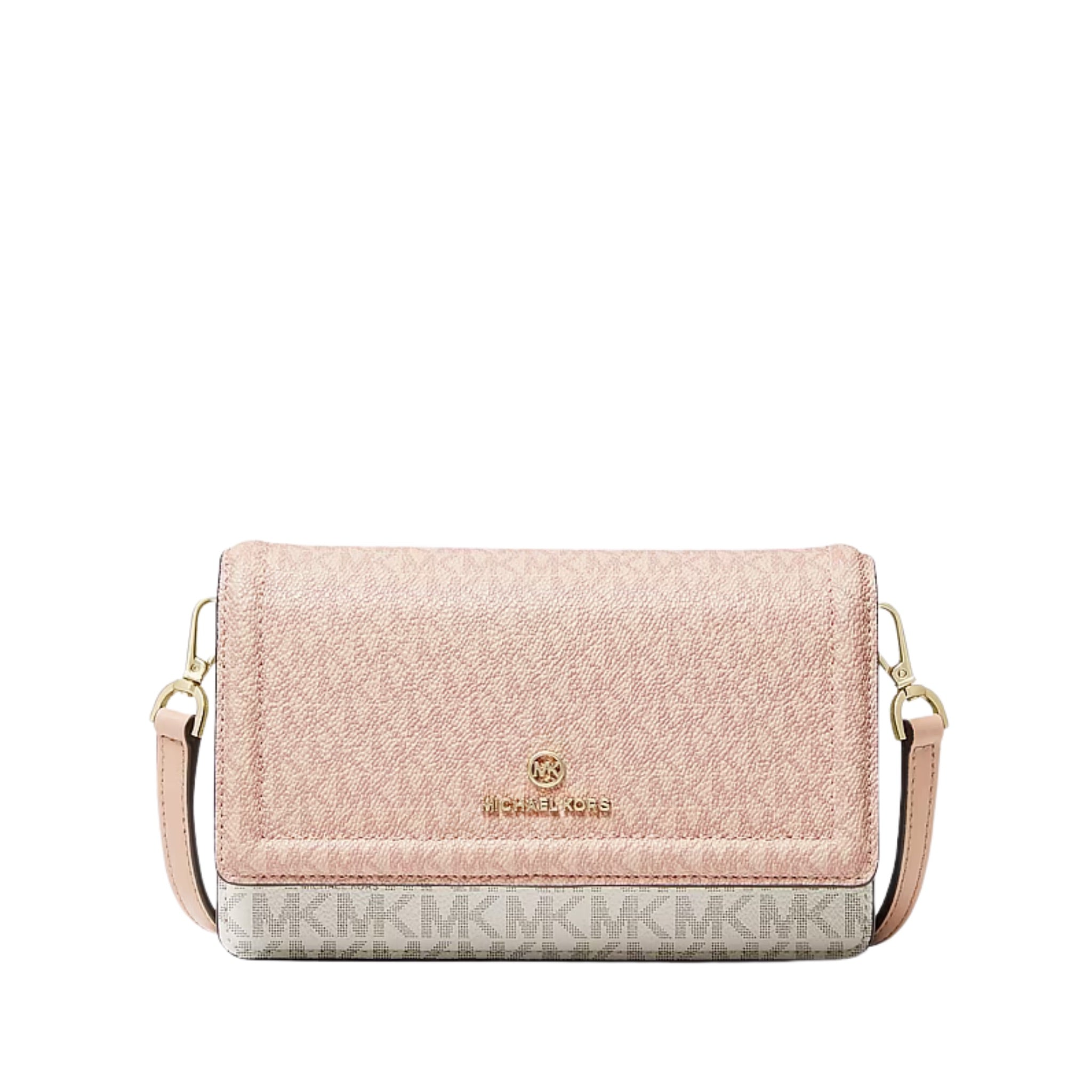 Michael Kors Jet Set Small Two-Tone Logo Smartphone Crossbody | Lebanon
