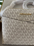 Michael Kors Jet Set Travel Medium Logo Dome Crossbody Bag