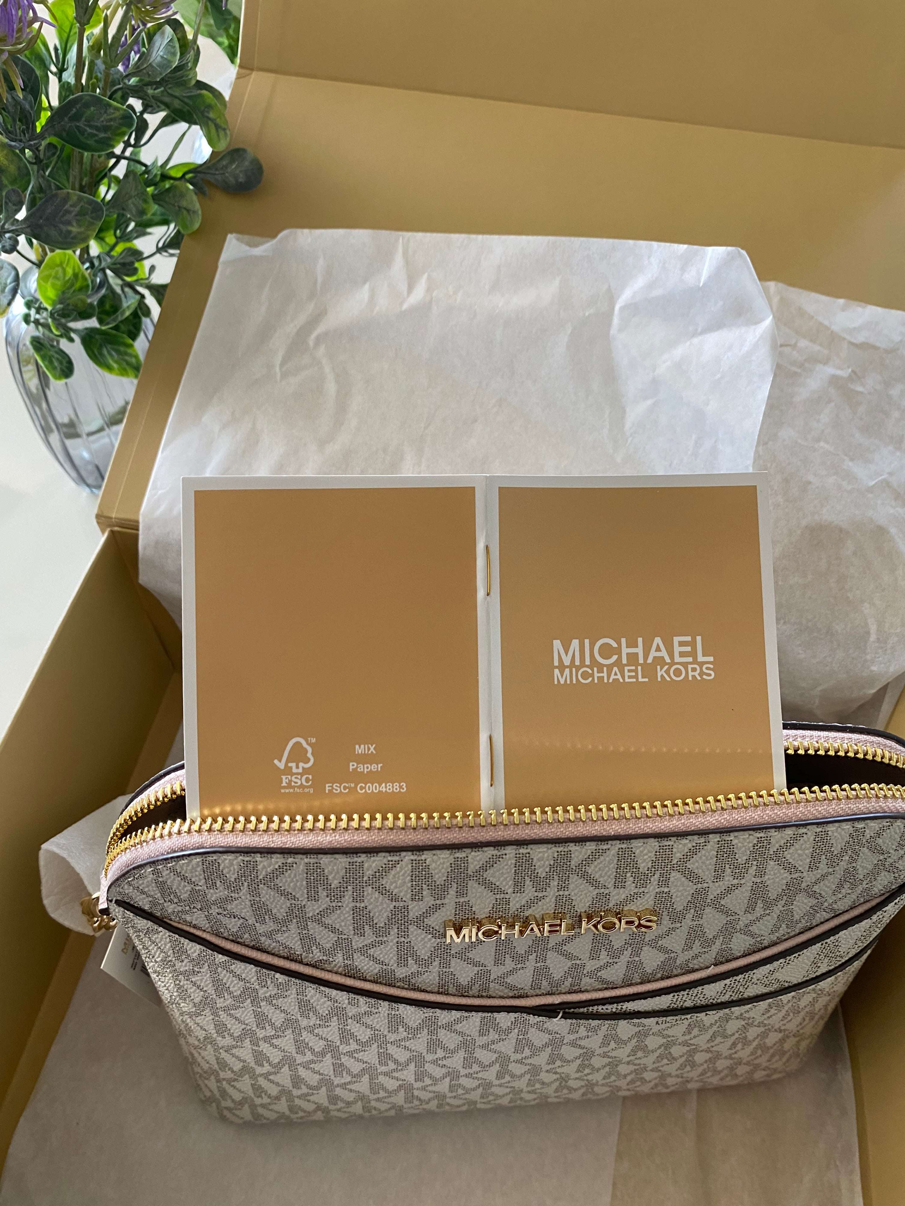 Michael Kors Jet Set Travel Medium Logo Dome Crossbody Bag