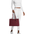 MICHAEL KORS Jet Set Travel Large Saffiano Leather Pocket Tote Bag