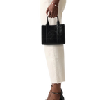 Karl Lagerfeld Crinkle Square Tote – Black | Lebanon