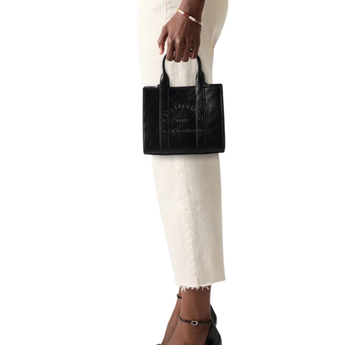 KARL LAGERFELD CRINKLE SQUARE TOTE - Handbag - black