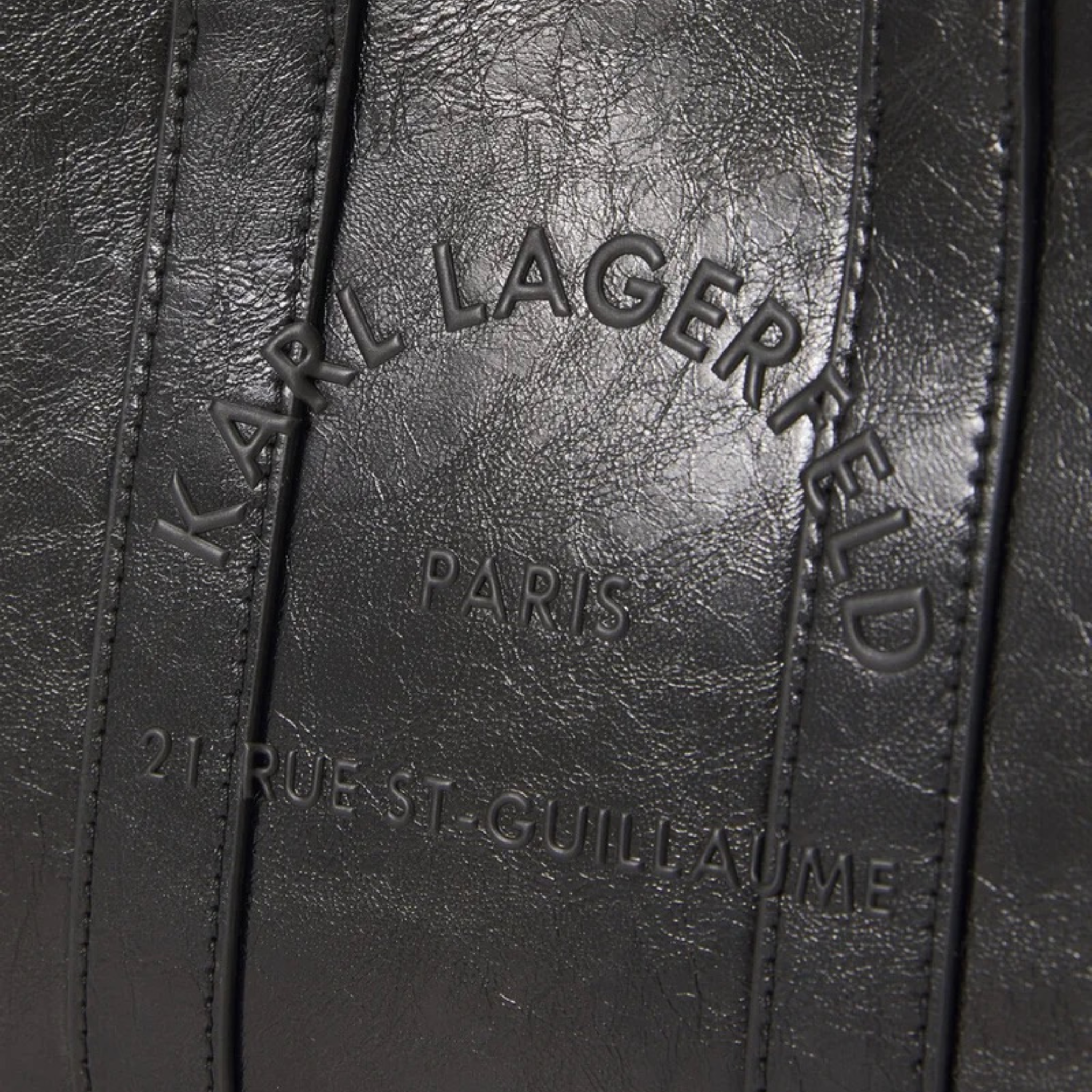 KARL LAGERFELD CRINKLE SQUARE TOTE - Handbag - black