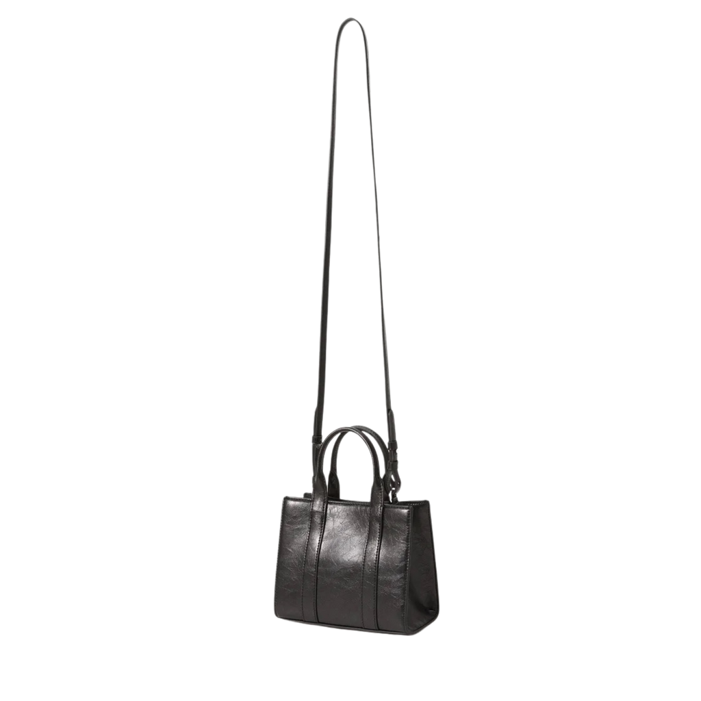 KARL LAGERFELD CRINKLE SQUARE TOTE - Handbag - black