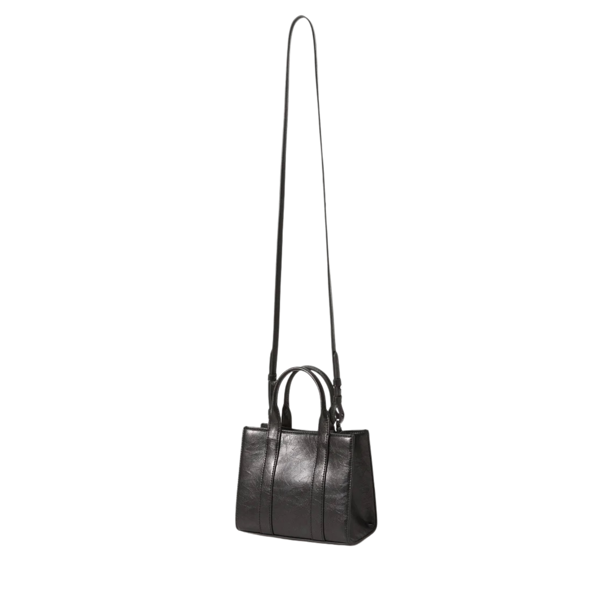 KARL LAGERFELD CRINKLE SQUARE TOTE - Handbag - black