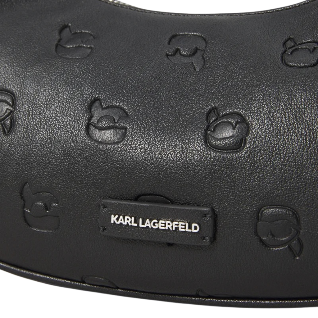 KARL LAGERFELD IKON MONOGRAM ROUND - Cross body bag - black
