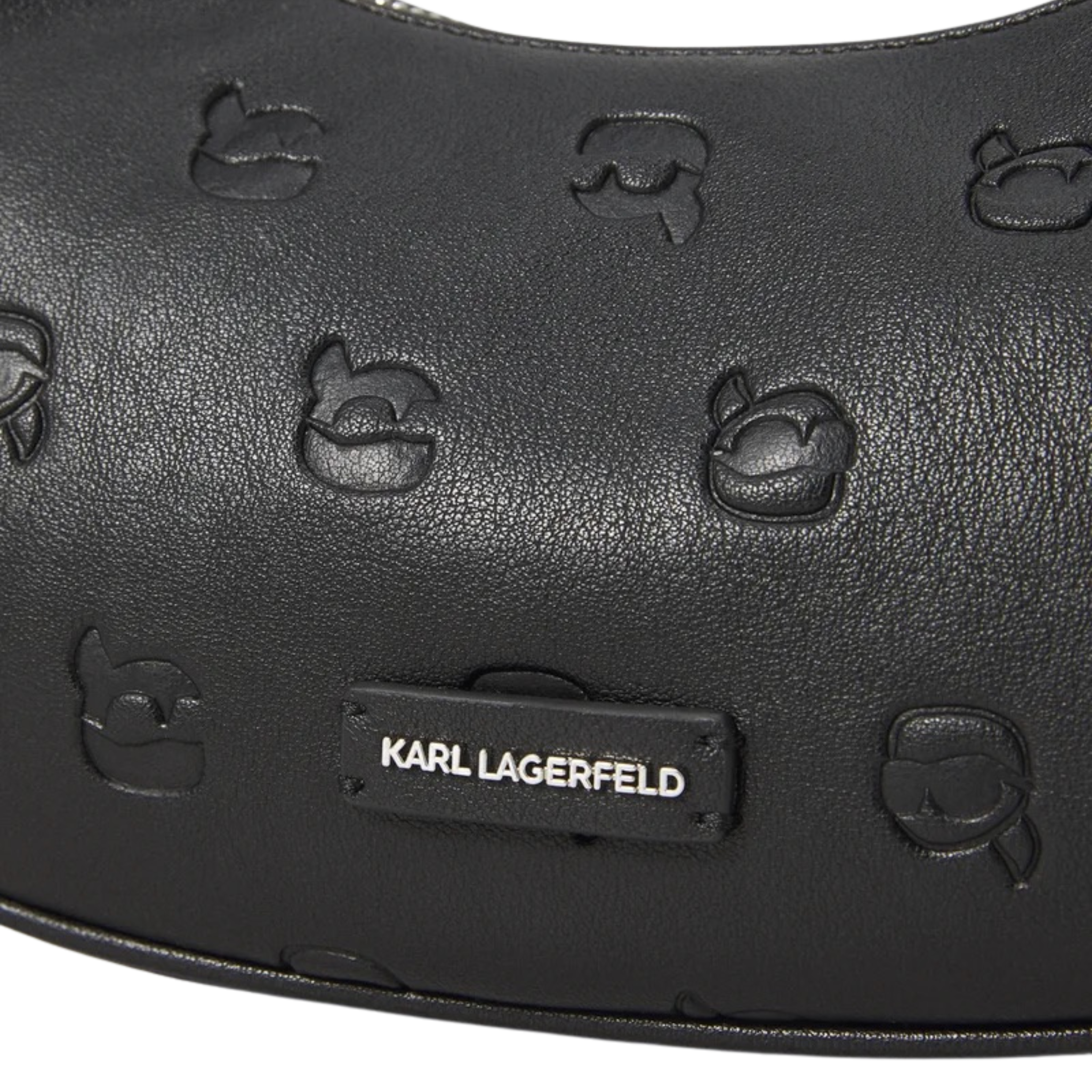KARL LAGERFELD IKON MONOGRAM ROUND - Cross body bag - black
