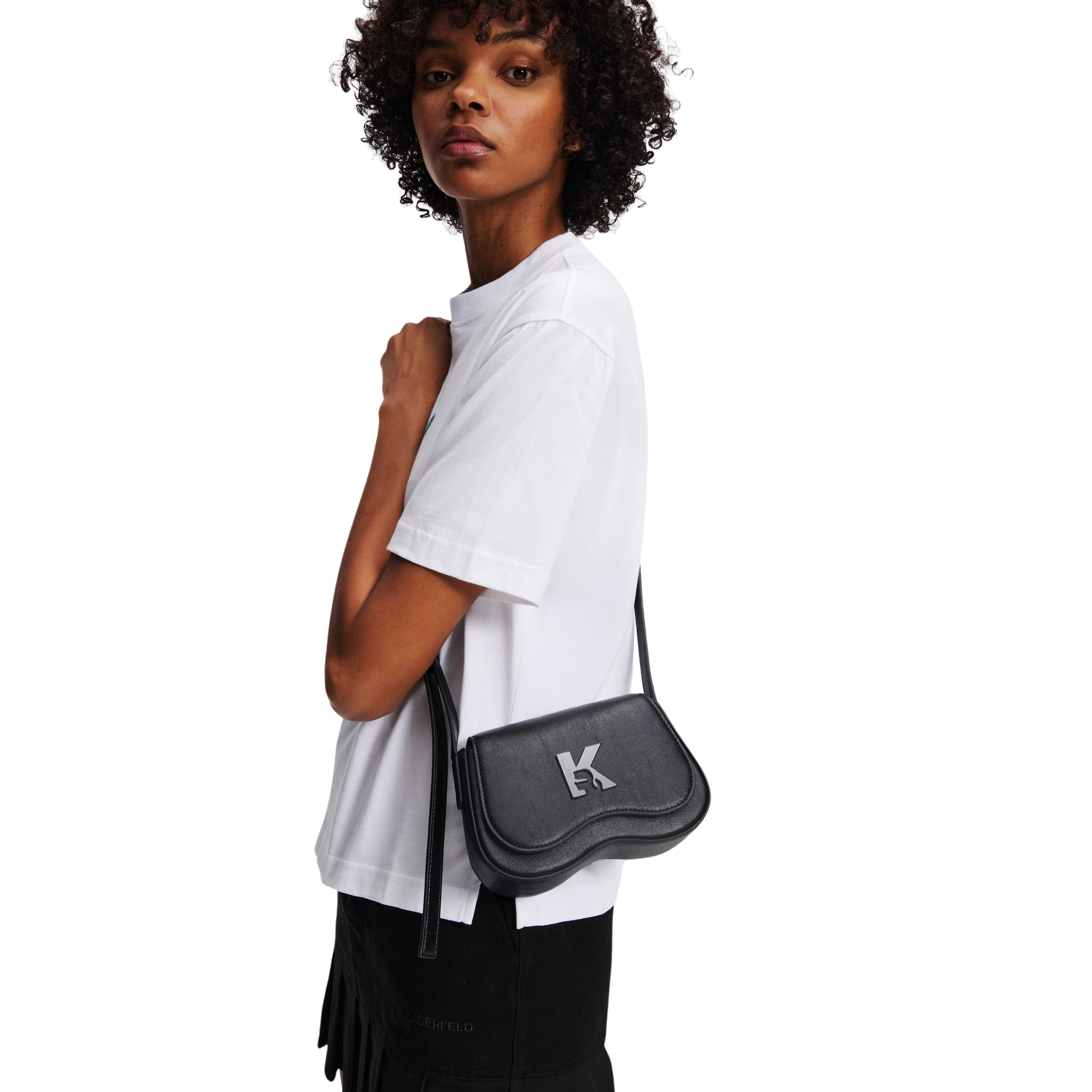 KARL LAGERFELD SUNGLASSES MINI CROSSBODY - Cross body bag - black