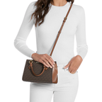 Michael Kors Marilyn Small Signature Logo Messenger Bag Brown - ShopVarn Lebanon