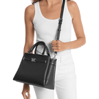 MICHAEL KORS Reed Large Pebbled Leather Tote – Black