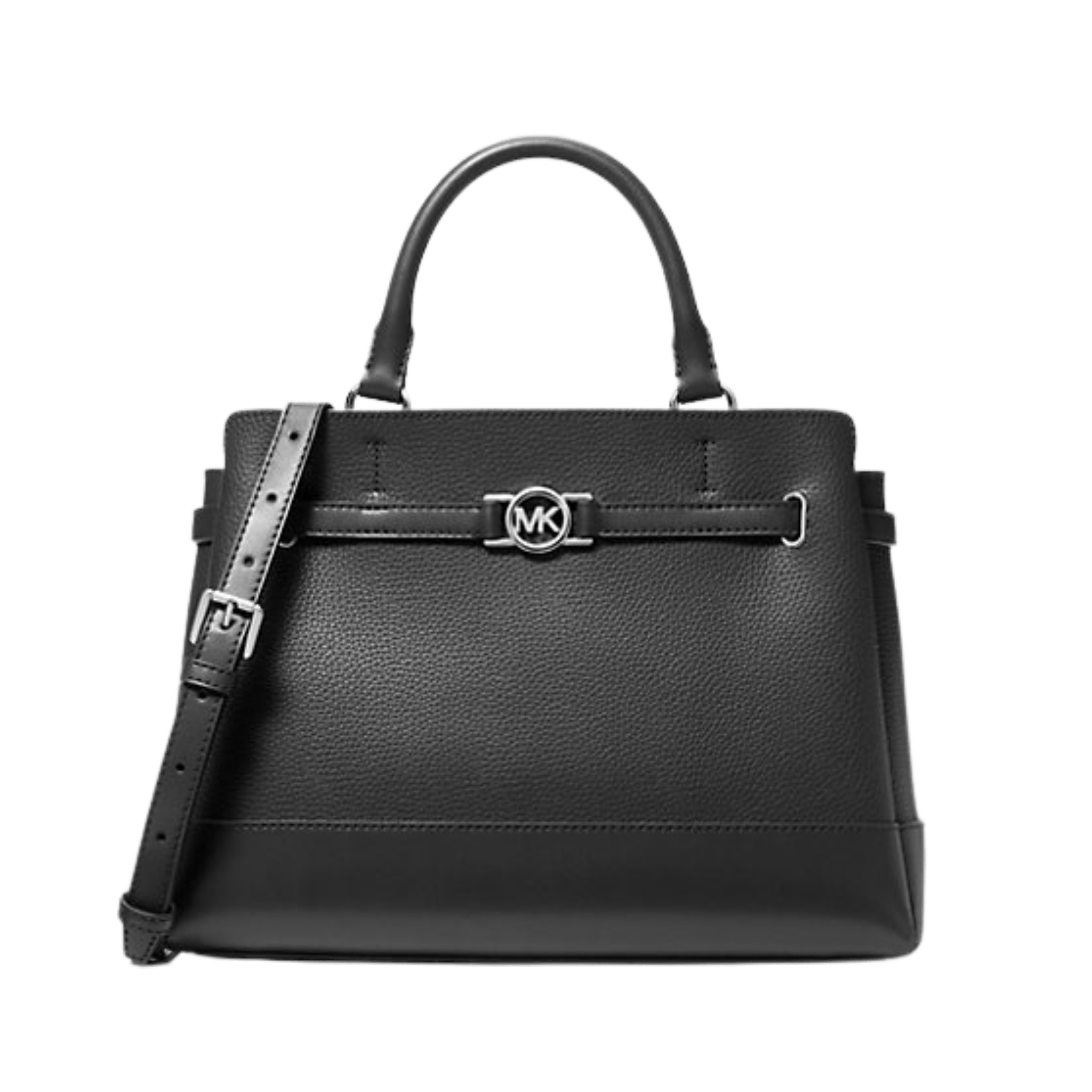 MICHAEL KORS Reed Large Pebbled Leather Tote – Black