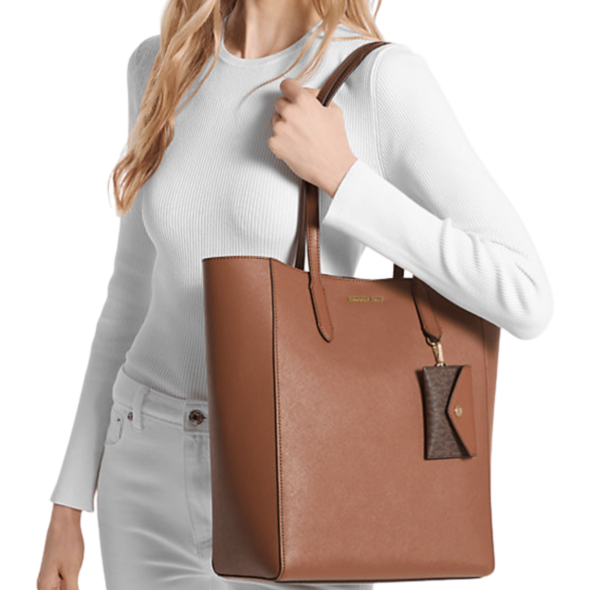 MICHAEL KORS Vincent Large Saffiano Tote – with Card Case