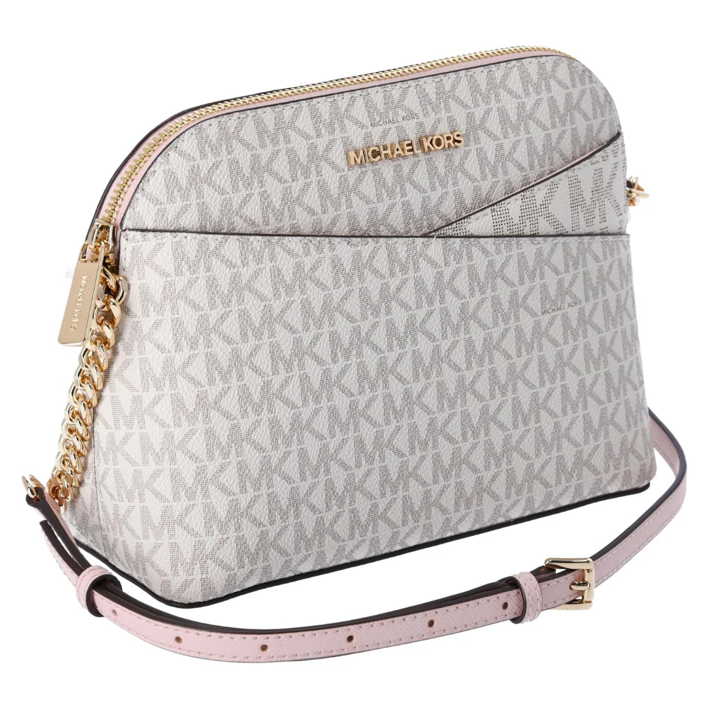Michael Kors Jet Set Travel Medium Logo Dome Crossbody Bag