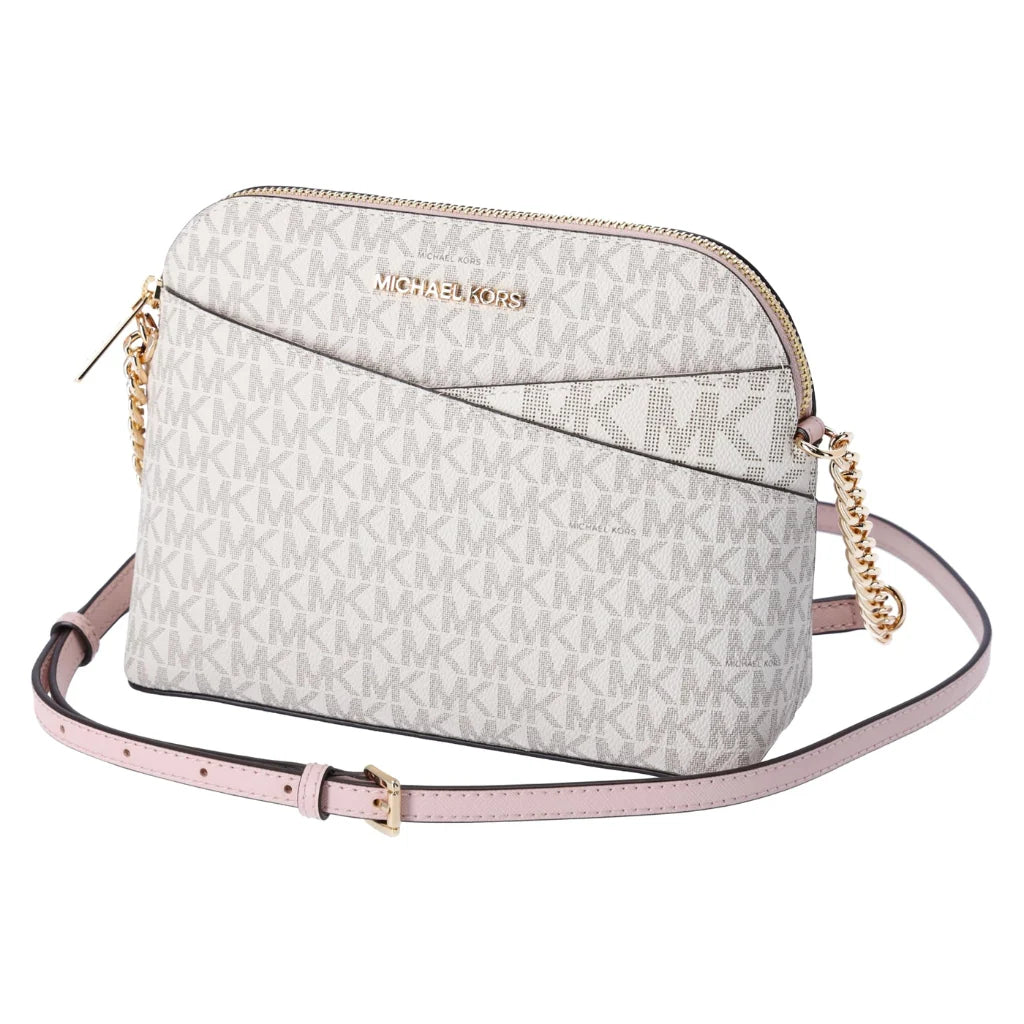 Michael Kors Jet Set Travel Medium Logo Dome Crossbody Bag