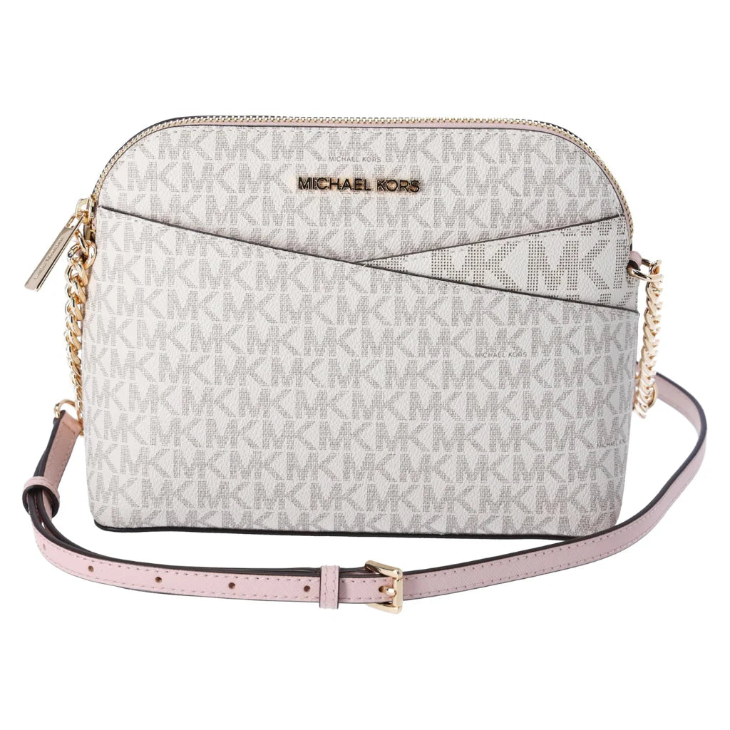 Michael Kors Jet Set Travel Medium Logo Dome Crossbody Bag